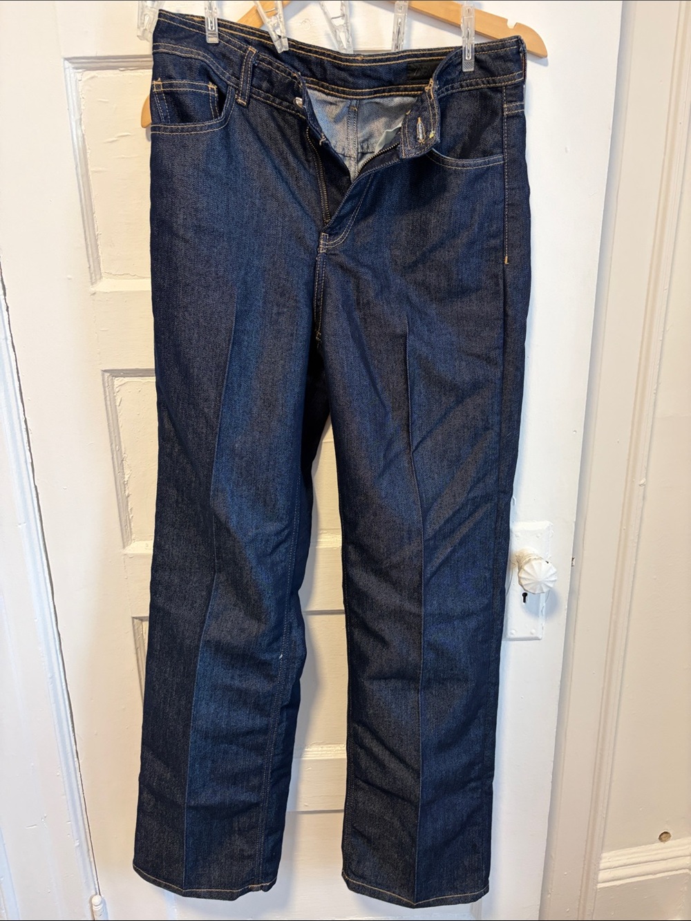 Zara Men's Straight-Leg Dark Indigo Jeans